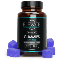 Elevate Delta 9 THC Gummies - Blue Razz